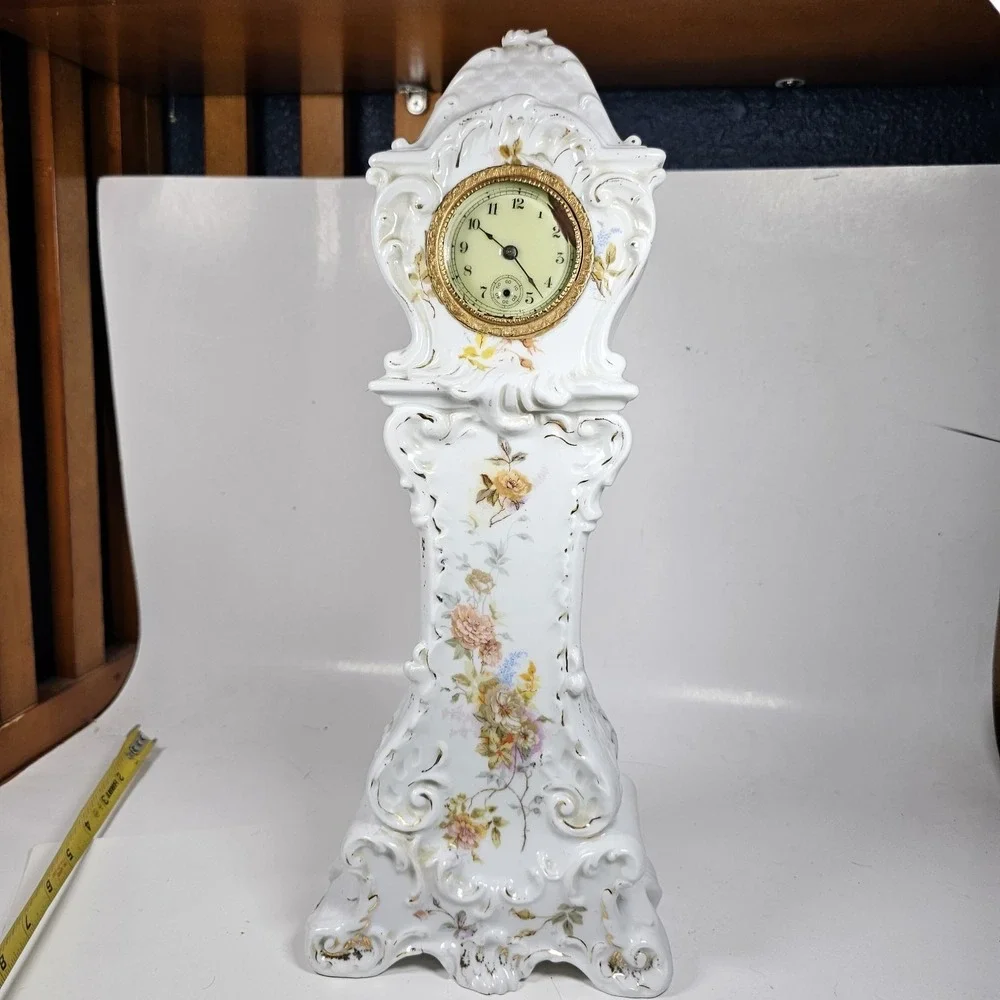 Antique Vtg New Haven Porcelain White Floral 15.5